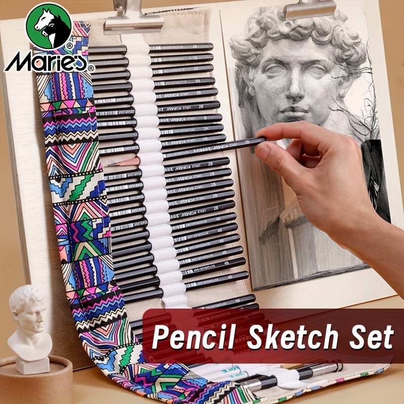 Sketching Charcoal Set - Marie's 30 Buah Set Pensil Sketsa,