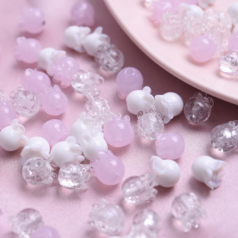 Art Craft Jellyfish - 10 buah anting manik-manik ubur-ubur kaca