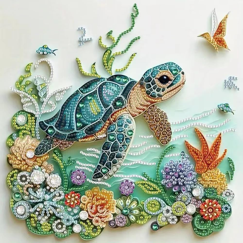 Art Craft Kits For Adults - Kit Lukisan Berlian Bentuk Khusus Penyu