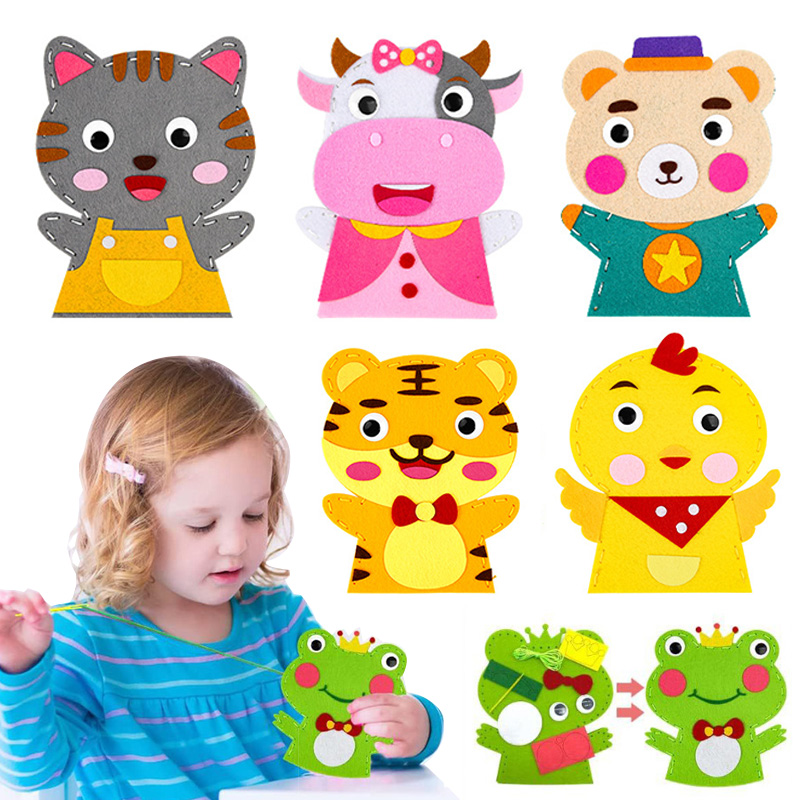 Art Craft 3 Year Old - Boneka Tangan Hewan Kartun Lucu Mainan