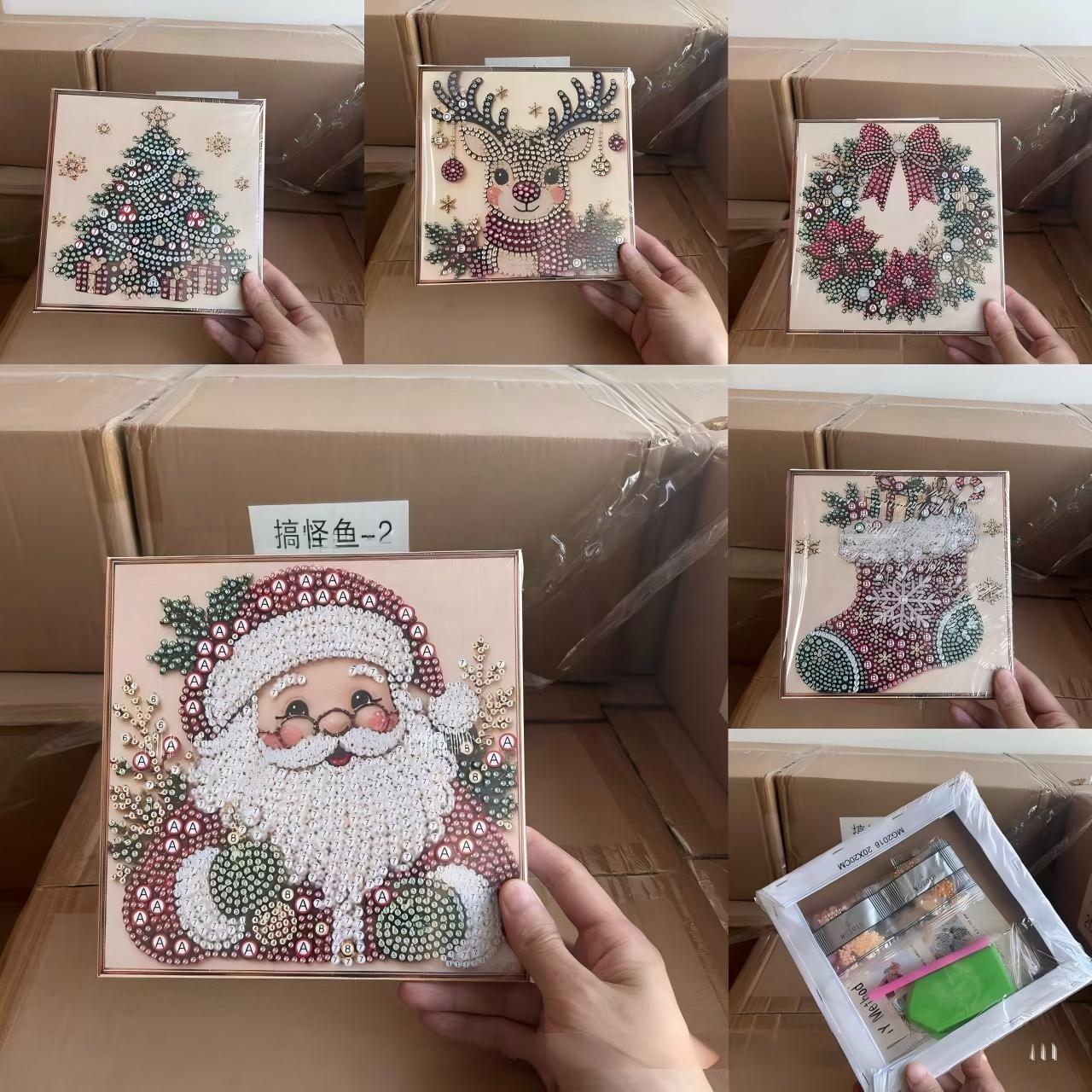 Art Craft Kits For Adults - Kit Seni Lukisan Mutiara Berlian Natal