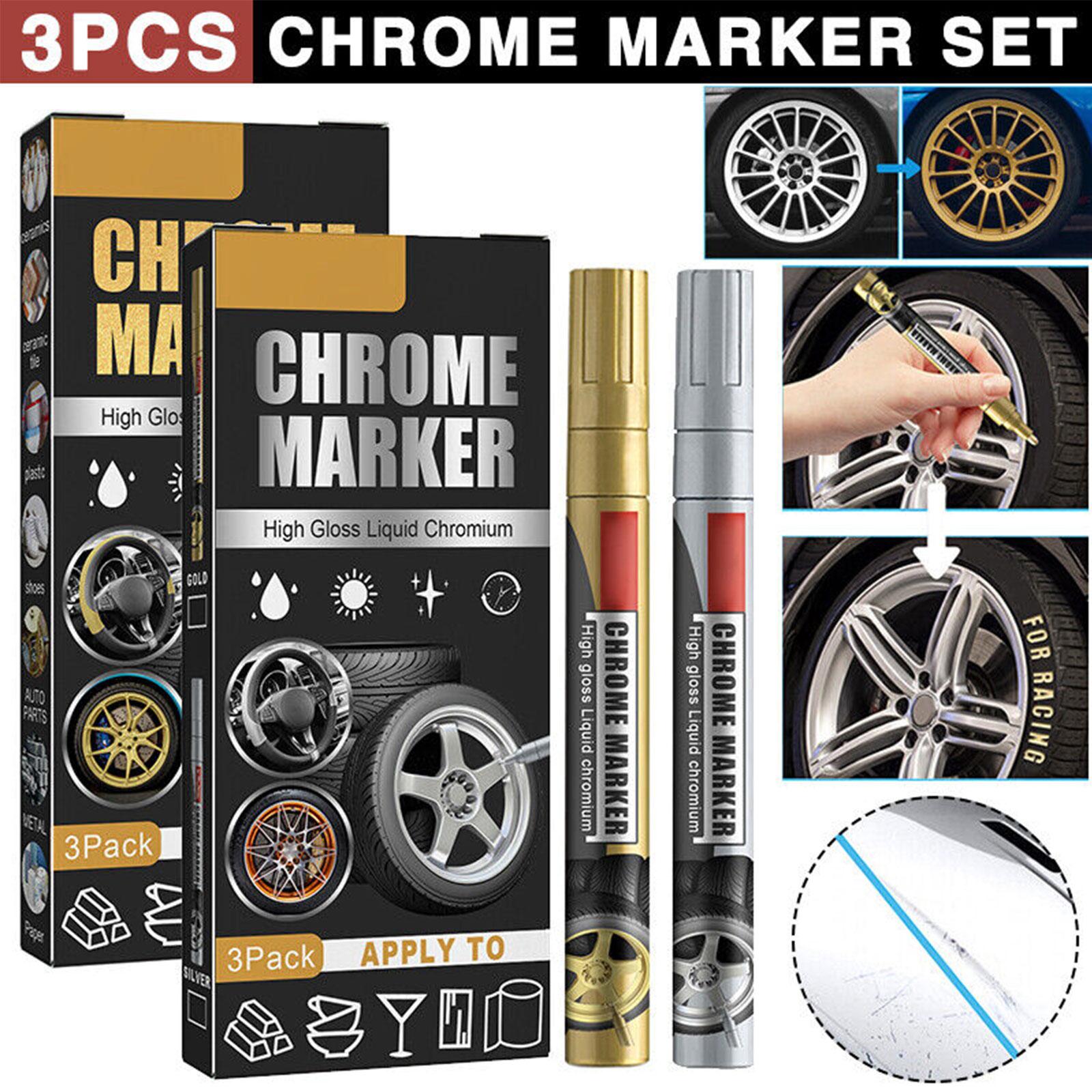 Illustration Marker Set - 3 Buah/Set Pena Spidol Krom Mobil