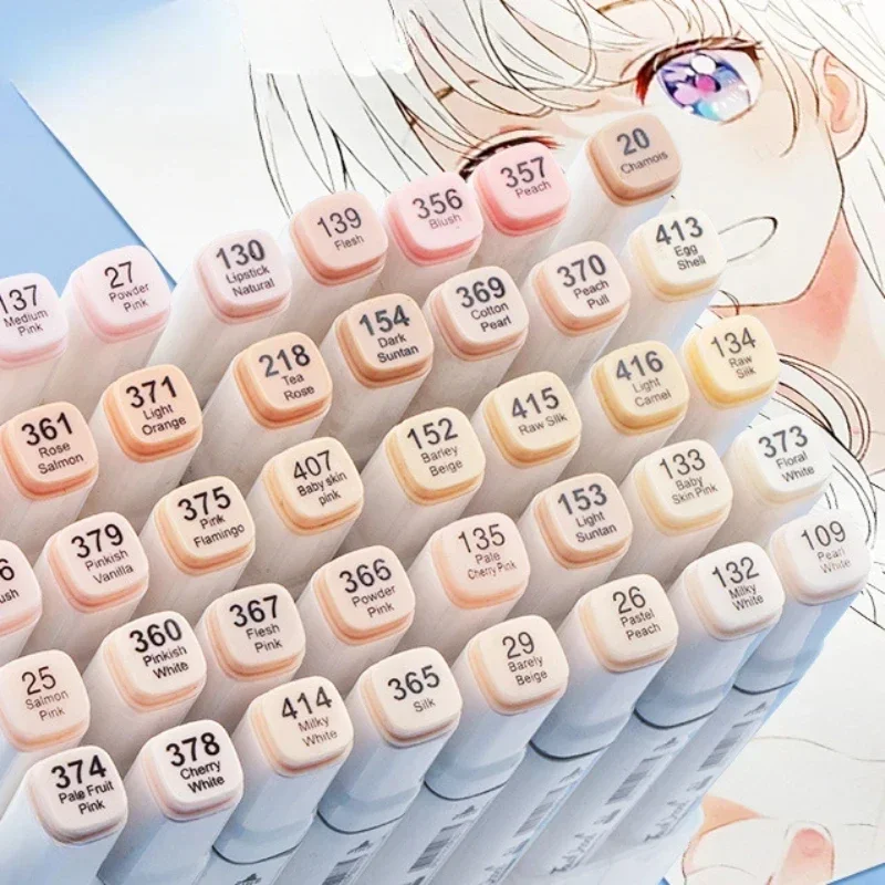 Illustration Marker Set - 6/12/24/30 warna warna warna spidol kepala