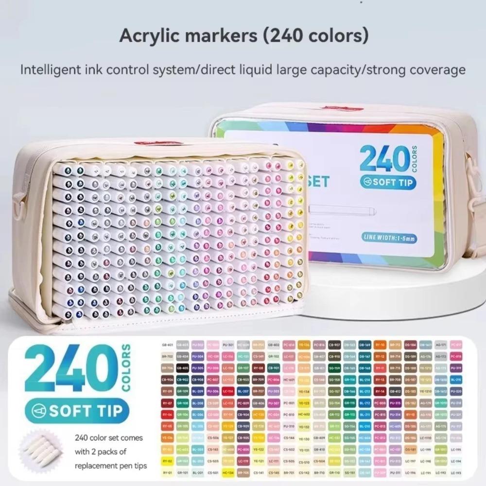 Illustration Marker Set - LANGUO 24-288 Warna Set Spidol Akrilik