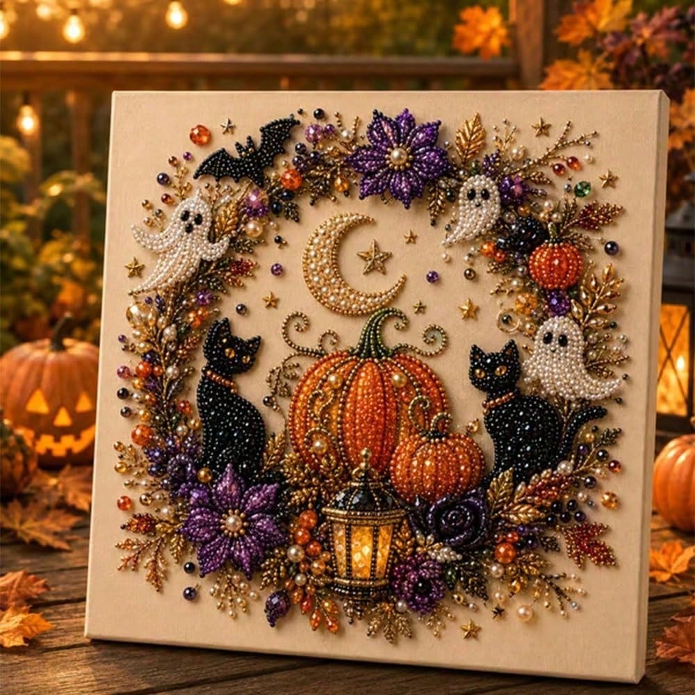 Art Craft Kits For Adults - Kit Seni Mutiara Hantu Halloween DIY,