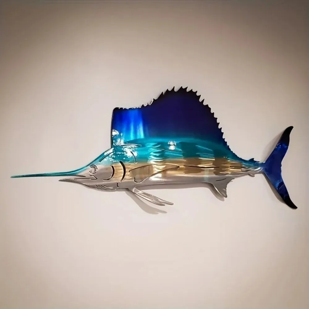Art Craft Jellyfish - CIFBUY Seni Dinding Logam Patung Ikan