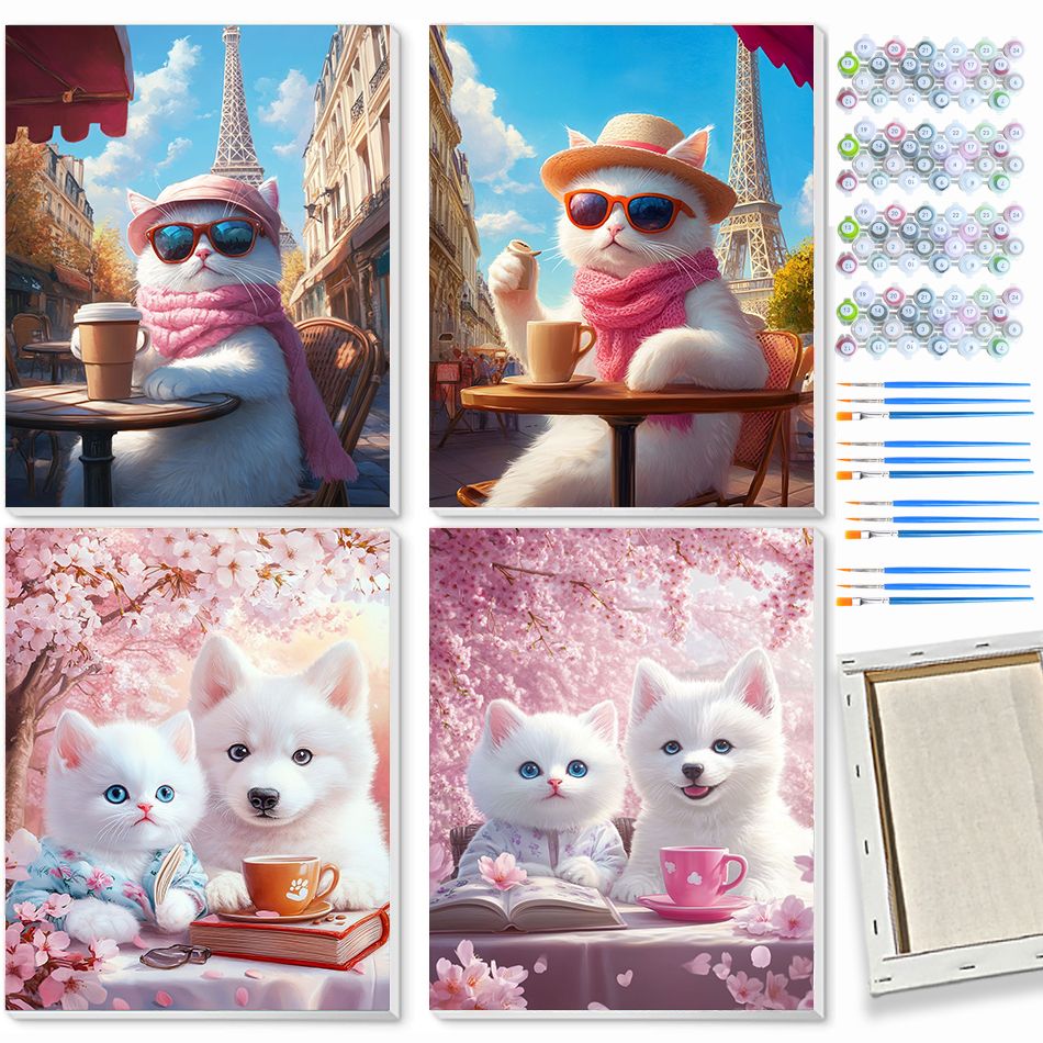 Art Craft Ideas For Adults - CHENISTORY Lukisan Hewan Lucu dengan Cat