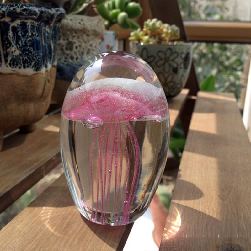 Art Craft Jellyfish - Figur Kristal Ubur-ubur 3D Miniatur, Model