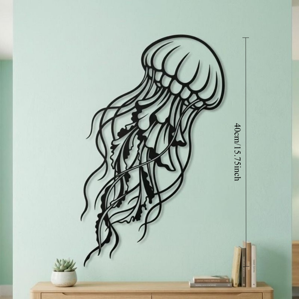 Art Craft Jellyfish - CIFBUY Seni Dinding Logam Siluet Ubur-ubur