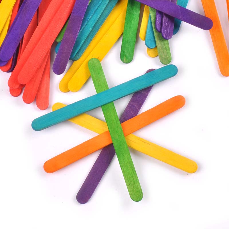 Art Craft Stick - 50 Buah/Lot Kayu Alami & Tongkat