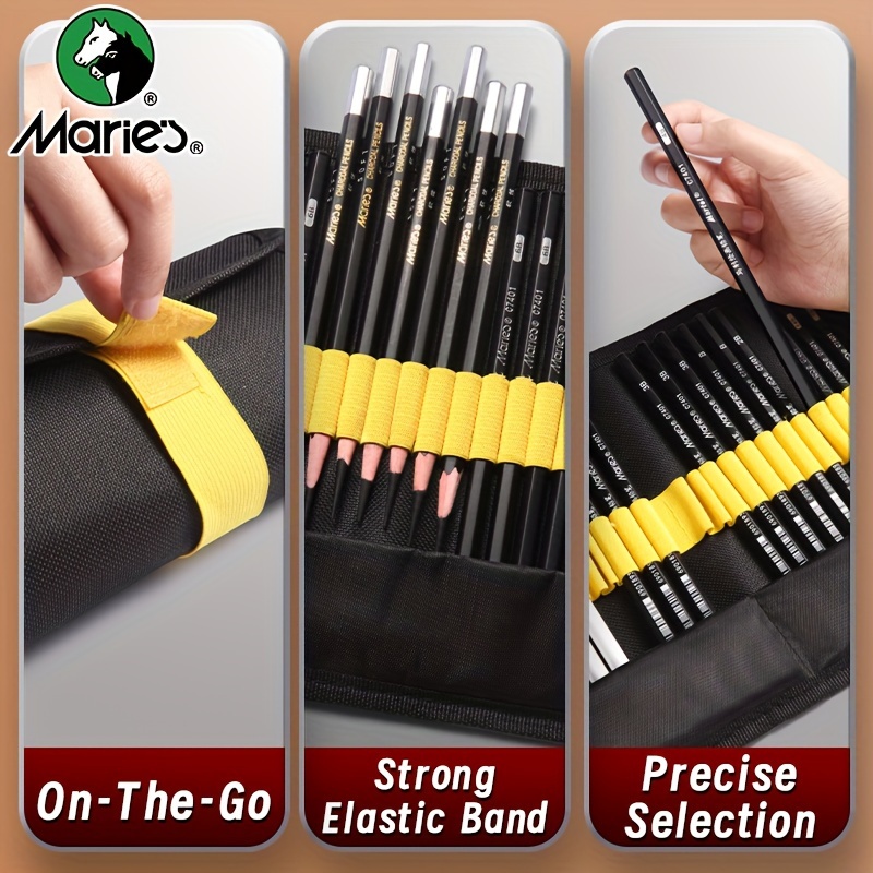 Marie's 30 Buah Set Pensil Ske - Sketching Charcoal Set ulasan dan harga