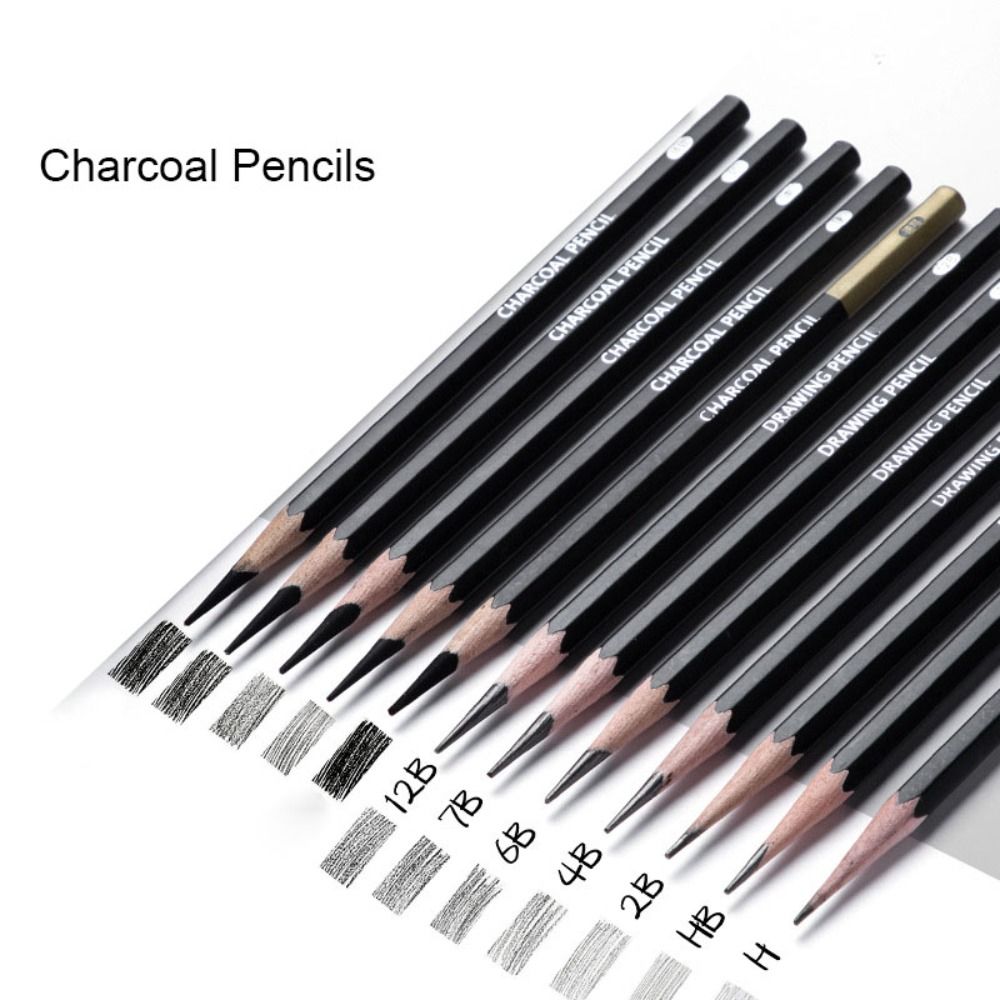 Pensil Sketsa Campuran Grafit  - Sketching Charcoal Set ulasan dan harga