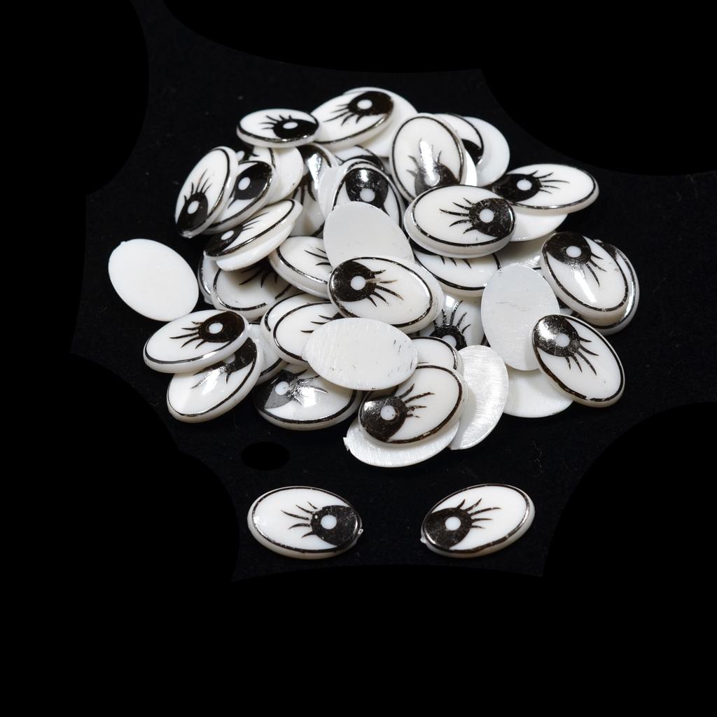 Mata Kartun Oval Pipih Plastik - Art Craft Toys ulasan dan harga