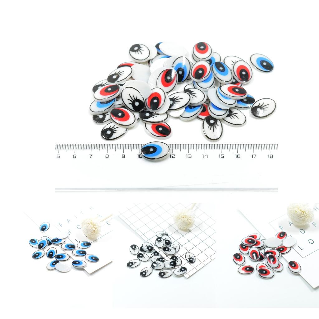 Mata Kartun Oval Pipih Plastik - Art Craft Toys ulasan dan harga