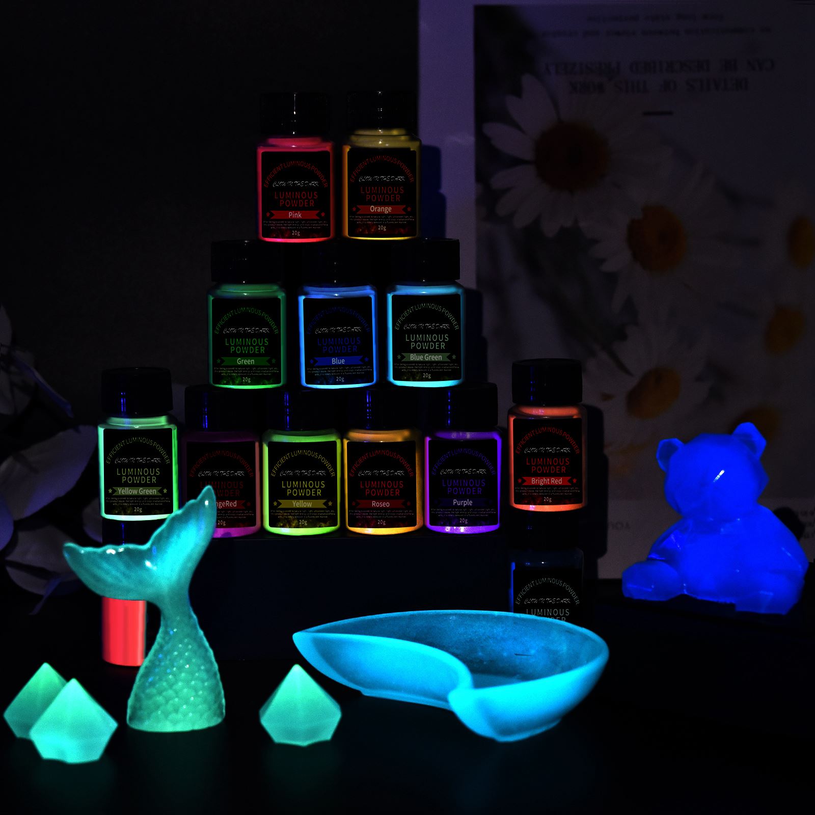 20g bubuk bercahaya terang tah - Resin Pigment Powder ulasan dan harga