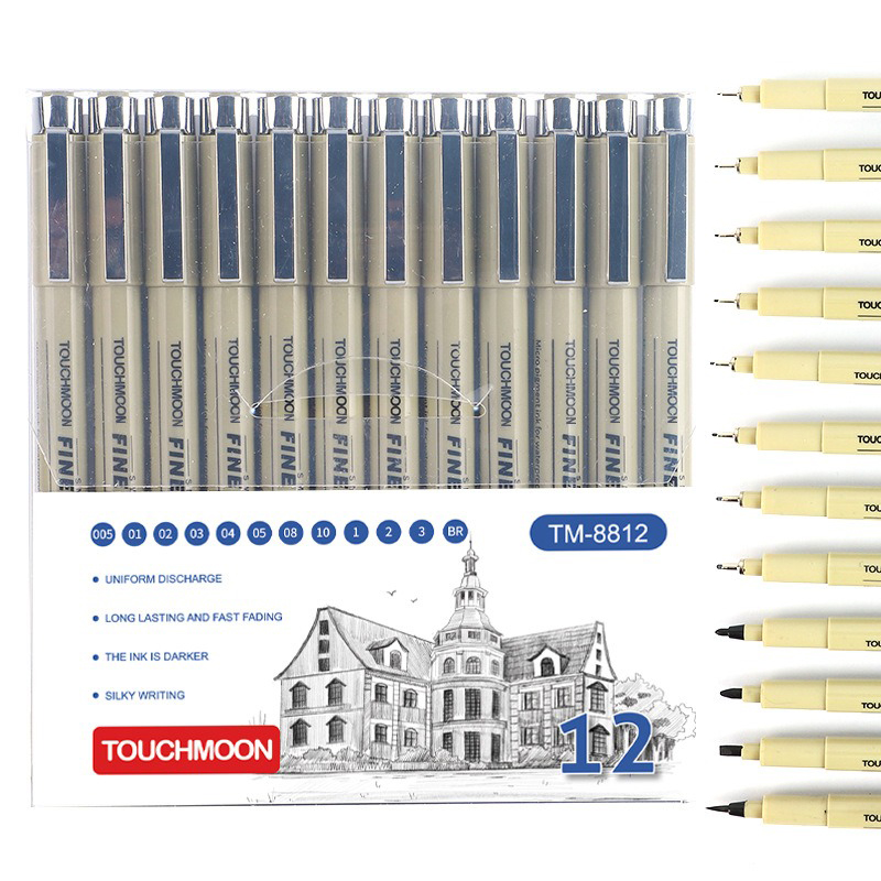 12 Ujung Pena Spidol Tinta Mik - Illustration Marker Set ulasan dan harga