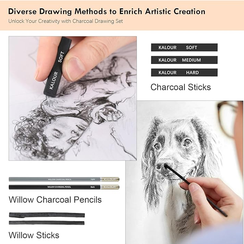 Kalour PDAS Set Seni Sketsa Ar - Sketching Charcoal Set ulasan dan harga