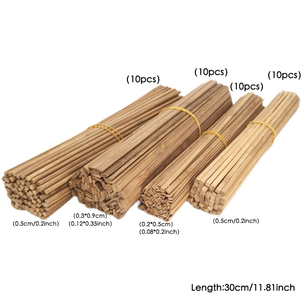 Tongkat kayu bambu multiukuran - Art Craft Stick ulasan dan harga