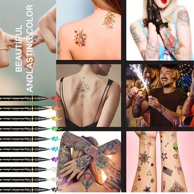 Set Spidol Tato Temporer 10 Wa - Illustration Marker Set ulasan dan harga