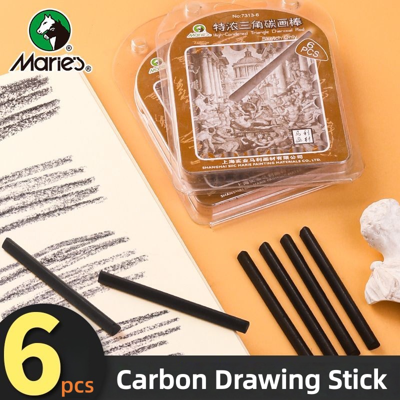 Pensil arang segitiga, pensil  - Sketching Charcoal Set ulasan dan harga