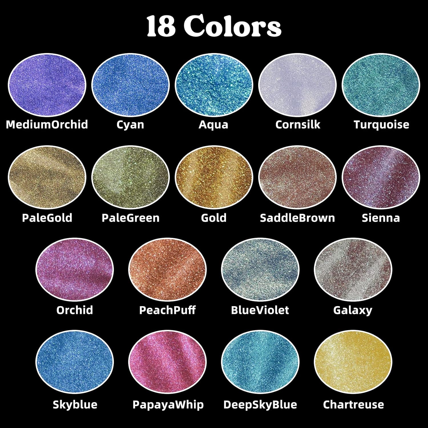 Bubuk Mika Chameleon 18 Warna: - Resin Pigment Powder ulasan dan harga