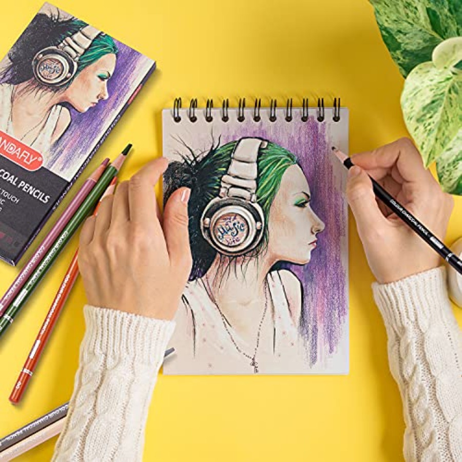 Set Pensil Arang Berwarna Prof - Sketching Charcoal Set ulasan dan harga