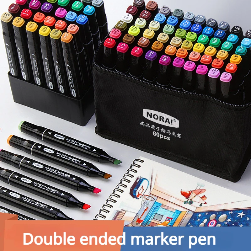 30/60 spidol warna dua kepala, - Illustration Marker Set ulasan dan harga