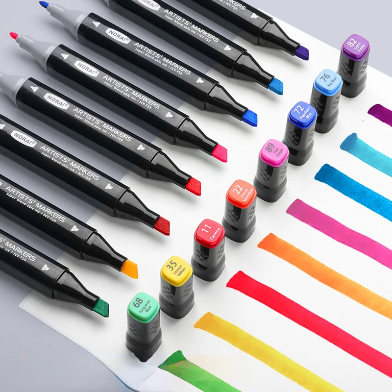 30/60 spidol warna dua kepala, - Illustration Marker Set ulasan dan harga