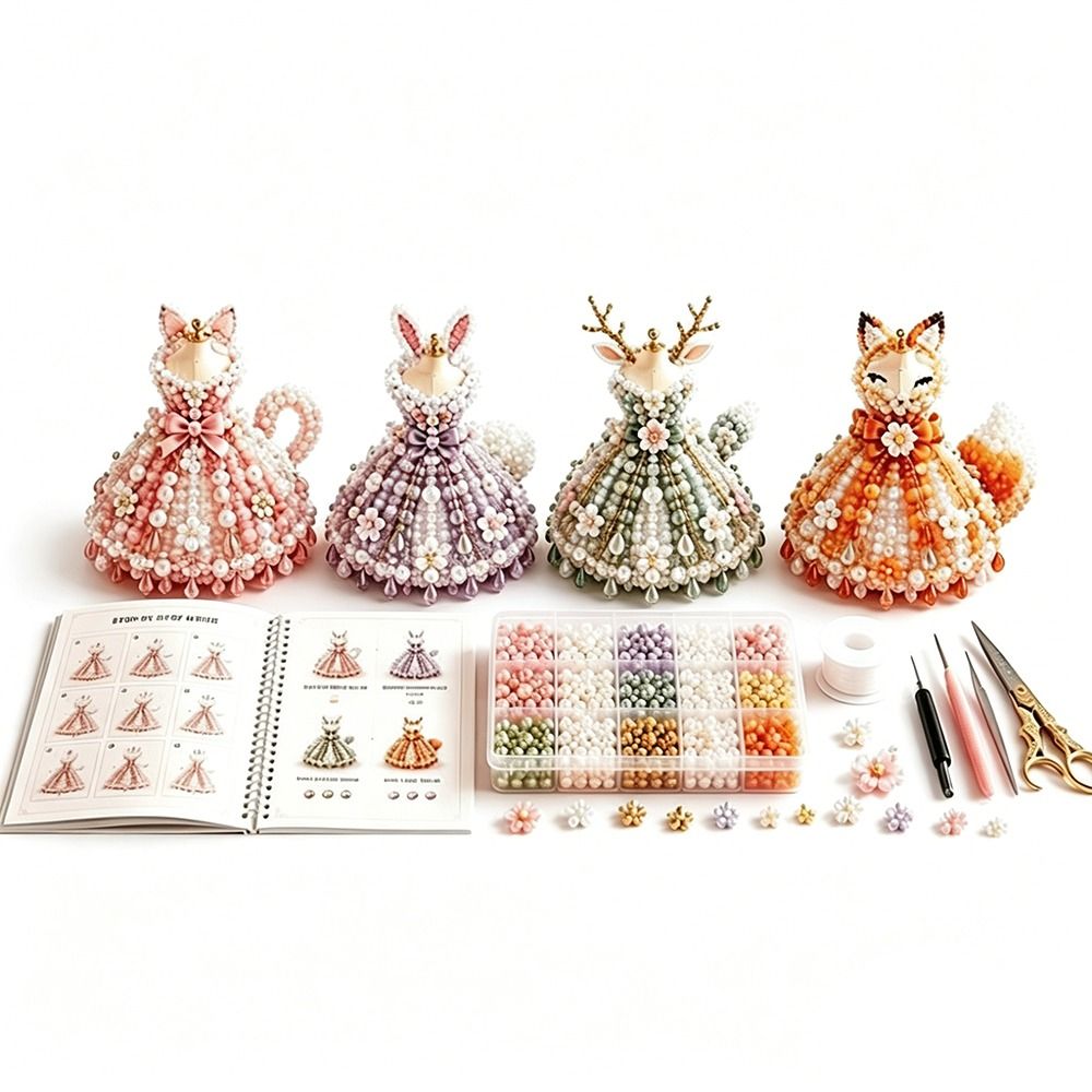 Kit Gaun Manik-Manik 3D Tiny B - Art Craft Rainbow ulasan dan harga