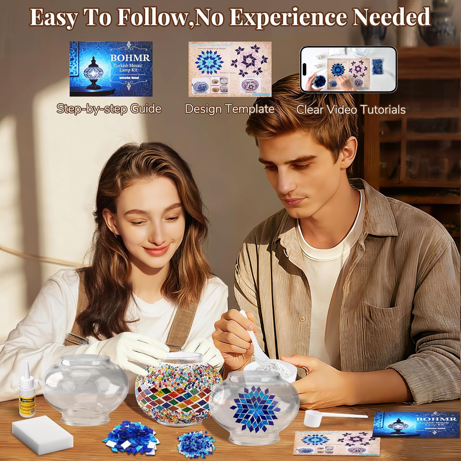Kit Lampu Mosaik Turki 3 Globe - Art Craft Kits For Adults ulasan dan harga