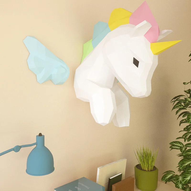 Dekorasi dinding hewan Unicorn - Art Craft Rainbow ulasan dan harga