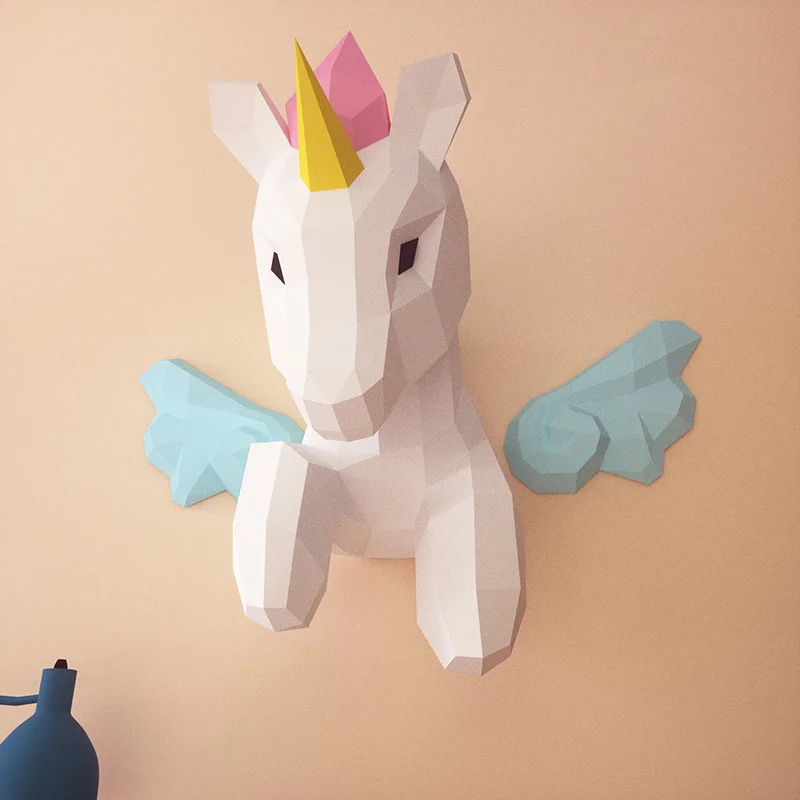 Dekorasi dinding hewan Unicorn - Art Craft Rainbow ulasan dan harga