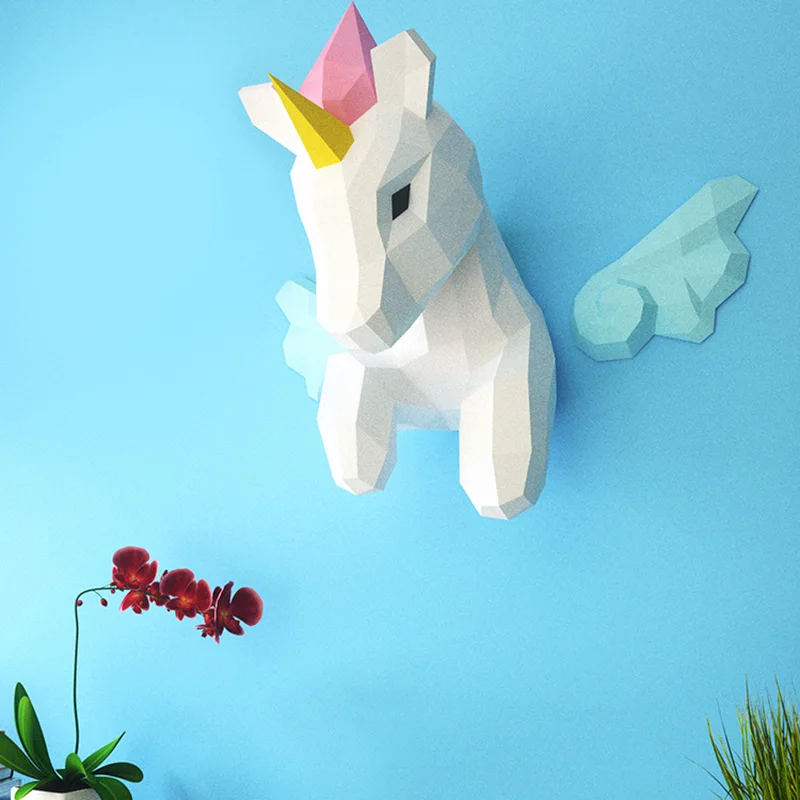 Dekorasi dinding hewan Unicorn - Art Craft Rainbow ulasan dan harga