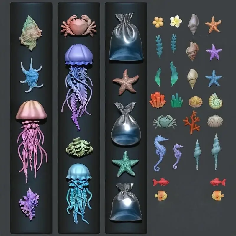 Cetakan Kuku Silikon Seri Laut - Art Craft Jellyfish ulasan dan harga