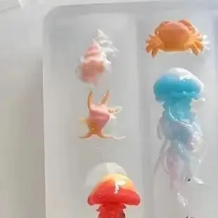 Cetakan Kuku Silikon Seri Laut - Art Craft Jellyfish ulasan dan harga