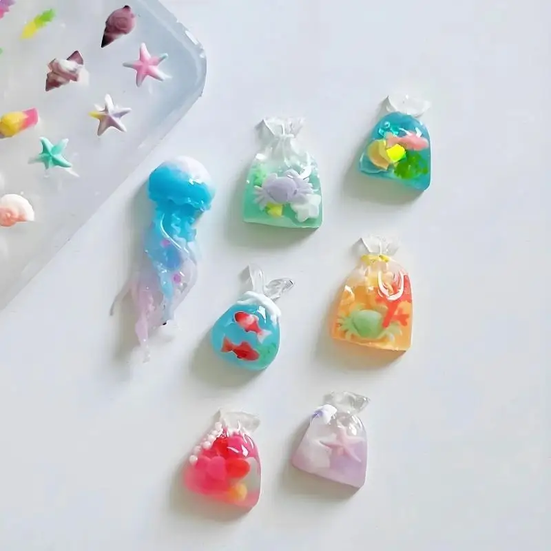 Cetakan Kuku Silikon Seri Laut - Art Craft Jellyfish ulasan dan harga