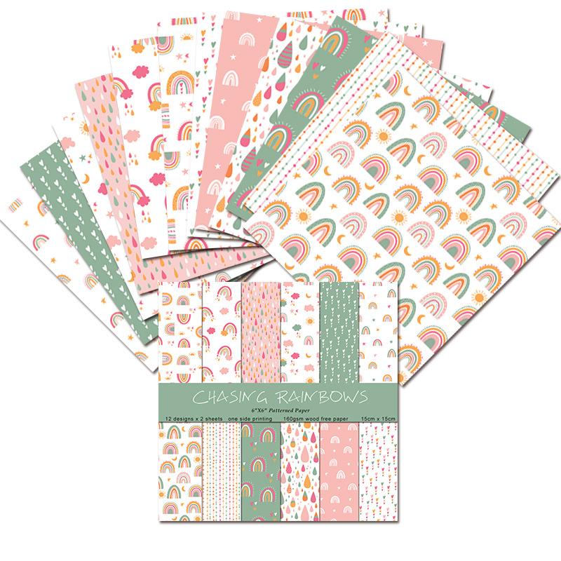 24 Lembar/Set Kertas Kerajinan - Art Craft Rainbow ulasan dan harga
