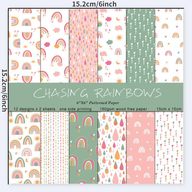 24 Lembar/Set Kertas Kerajinan - Art Craft Rainbow ulasan dan harga