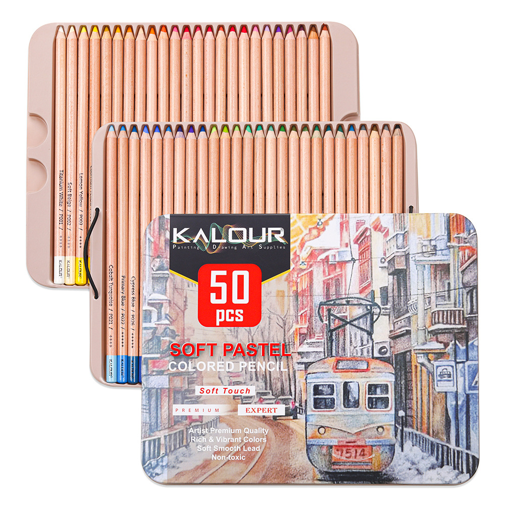 Pensil warna KALOUR 50 warna d - Colored Pencil Professional ulasan dan harga