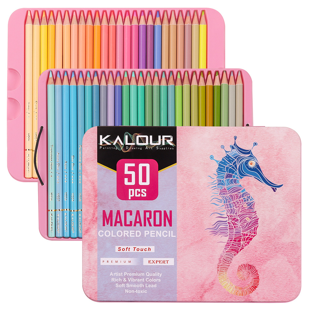 Pensil warna KALOUR 50 warna d - Colored Pencil Professional ulasan dan harga