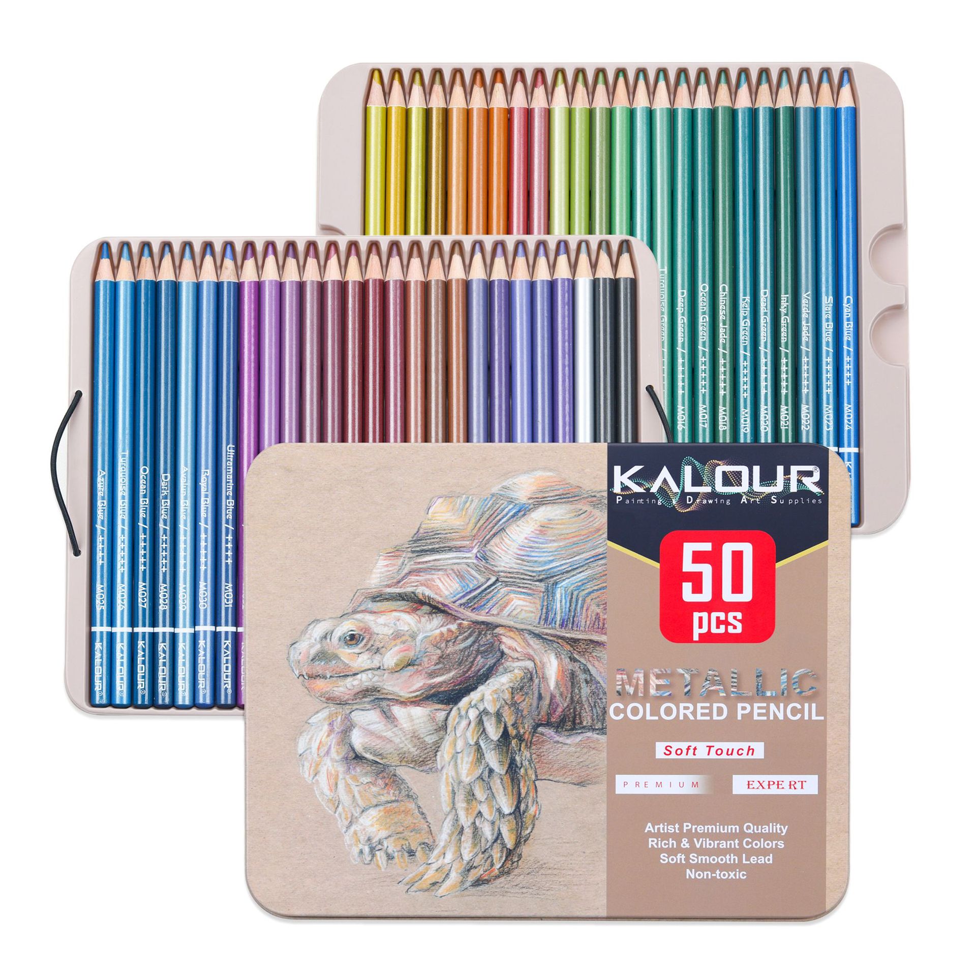 Pensil warna KALOUR 50 warna d - Colored Pencil Professional ulasan dan harga