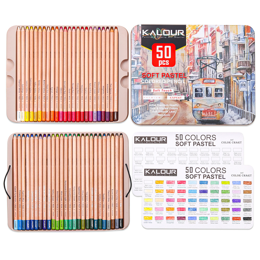 Pensil warna KALOUR 50 warna d - Colored Pencil Professional ulasan dan harga