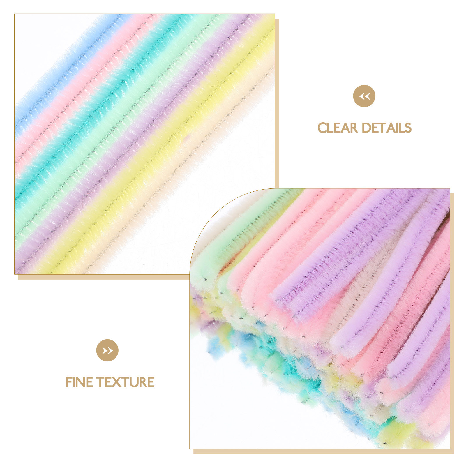 Batang Chenille Warna Macaron, - Art Craft Stick ulasan dan harga