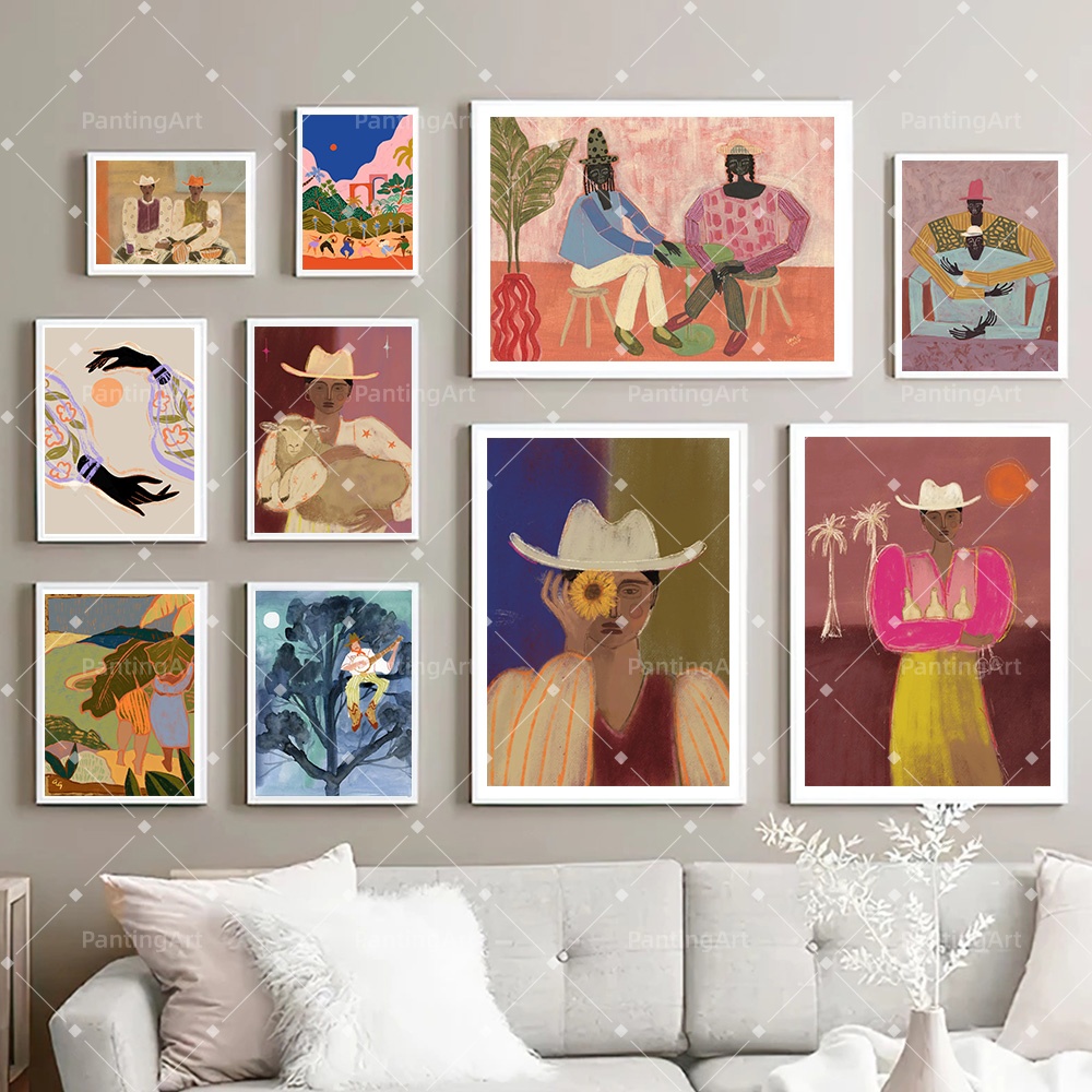 Lukisan Kanvas Bohemian Cowboy - Art Craft Toys ulasan dan harga