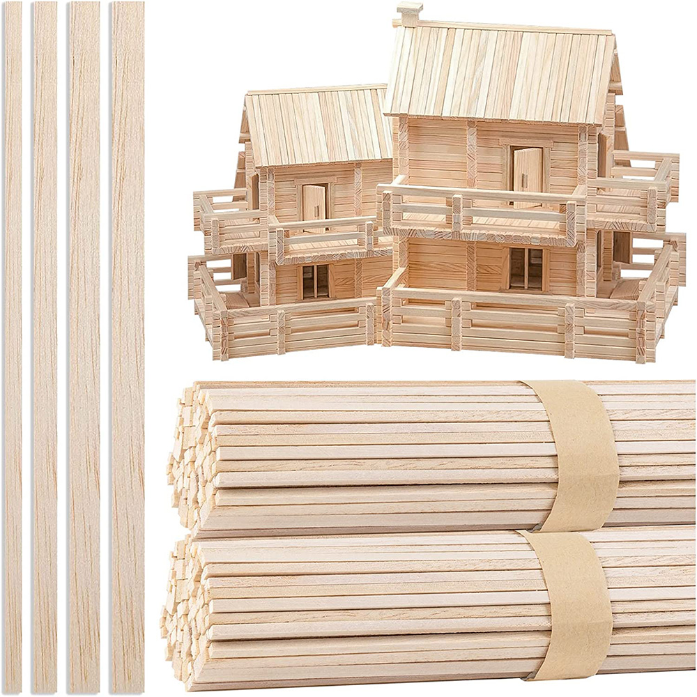 130 buah kayu Balsa Strip kera - Art Craft Stick ulasan dan harga