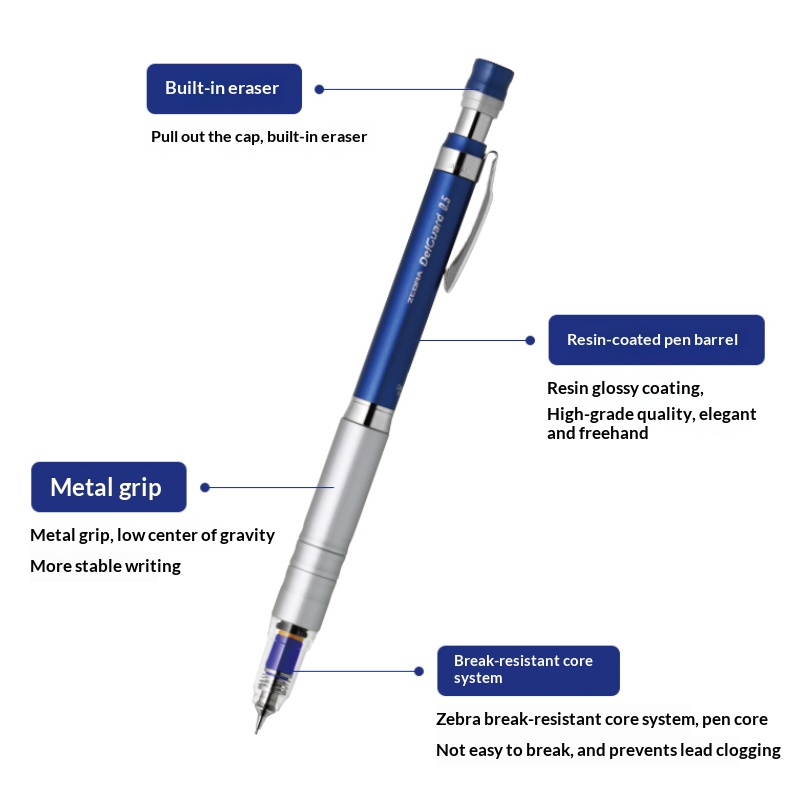 Pensil Mekanik Logam ZEBRA Del - Colored Pencil Professional ulasan dan harga