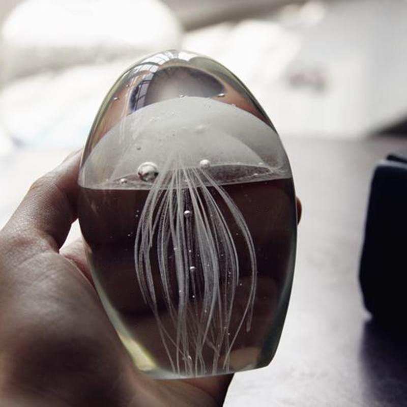 Figur Kristal Ubur-ubur 3D Min - Art Craft Jellyfish ulasan dan harga
