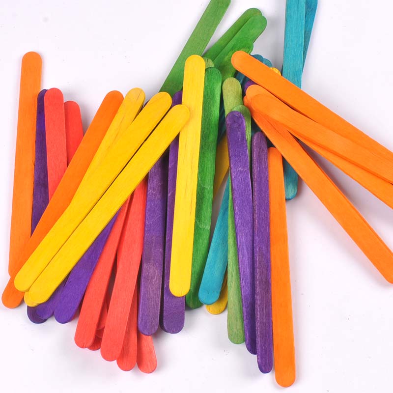 50 Buah/Lot Kayu Alami & Tongk - Art Craft Stick ulasan dan harga