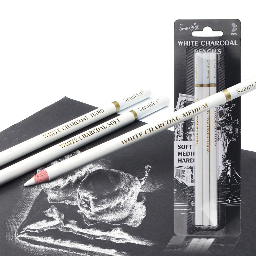 3 Buah/Set Pensil Arang Sketsa - Sketching Charcoal Set ulasan dan harga