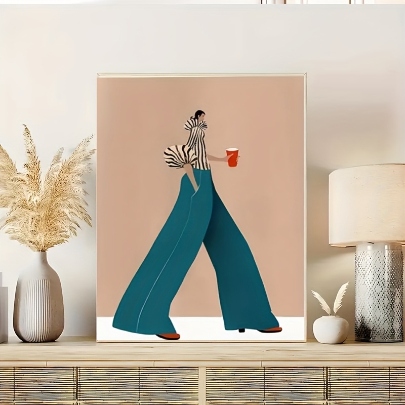 Poster Wanita Celana Biru Modi - Art Craft Toys ulasan dan harga